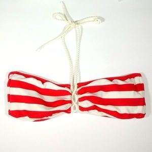Ralph Lauren Striped Bandeau Bikini Top Size L
